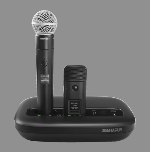 BOUNDARY TRANSMITTER WITH CARDIOID MIC CARTRIDGE, B/W MATRIX LC-DISPLAY  USB-C CHARGING PORT, AND